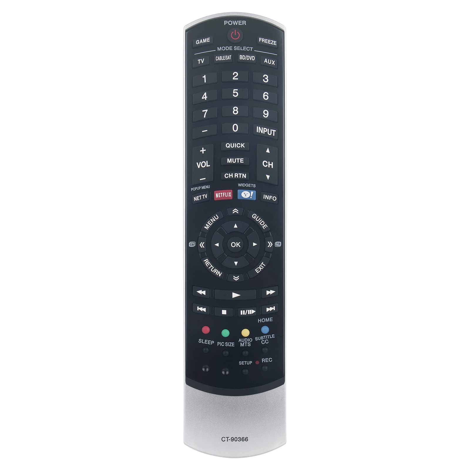 CT-90366 Replacement Remote Control For Toshiba LCD TVs - Compatible With 46SL417U 55SL417U Models