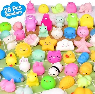Mochi Squishy Toys MOMOTOYS 28PCS Animal Mini Squishies Kawaii Party Favors For Kids