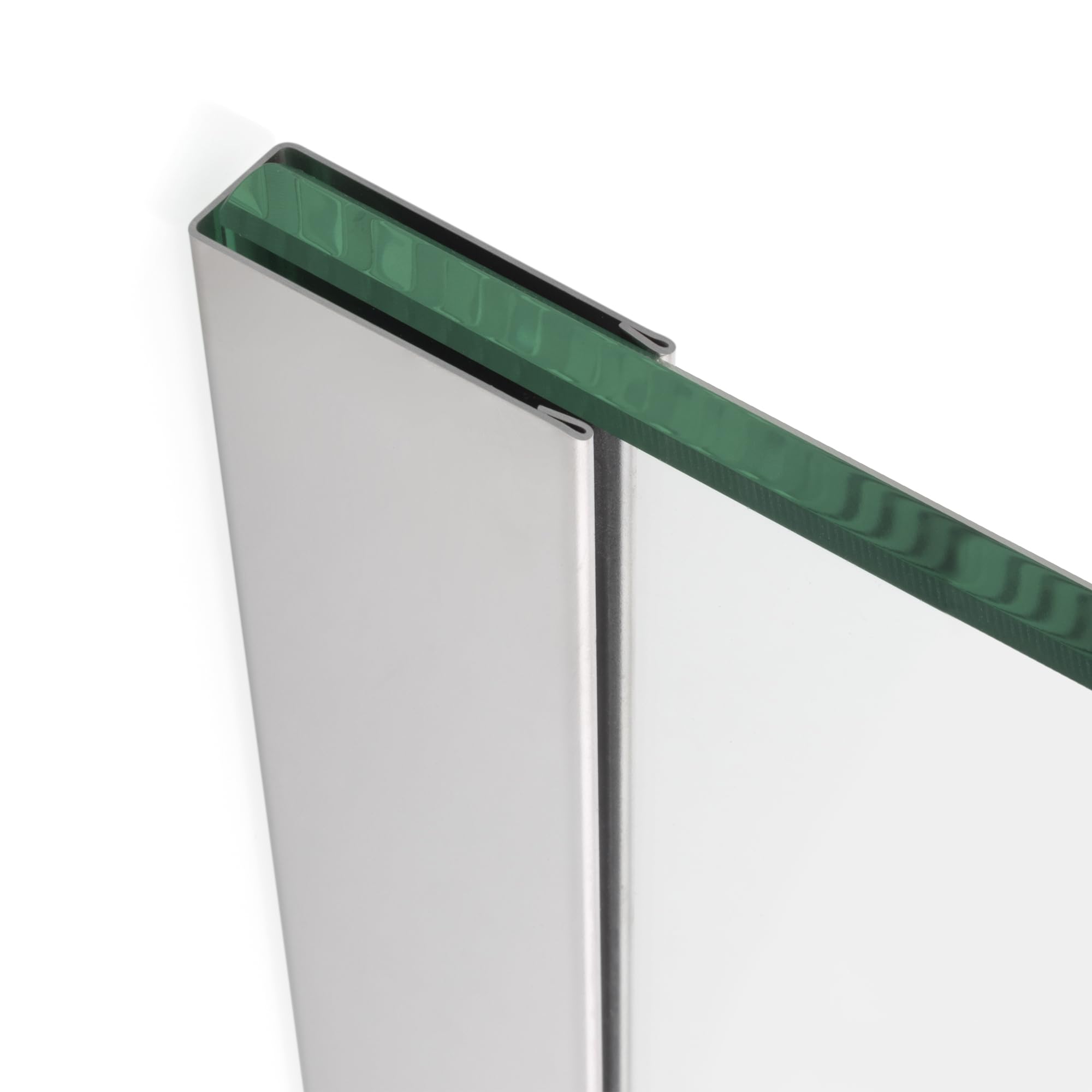 Perfil de Pared de Acero Inoxidable con Perforación para Mamparas de Ducha de 10 mm | Modelo U de 200 cm | Montaje Fácil y Seguro | Tornillería FISCHER Incluida
