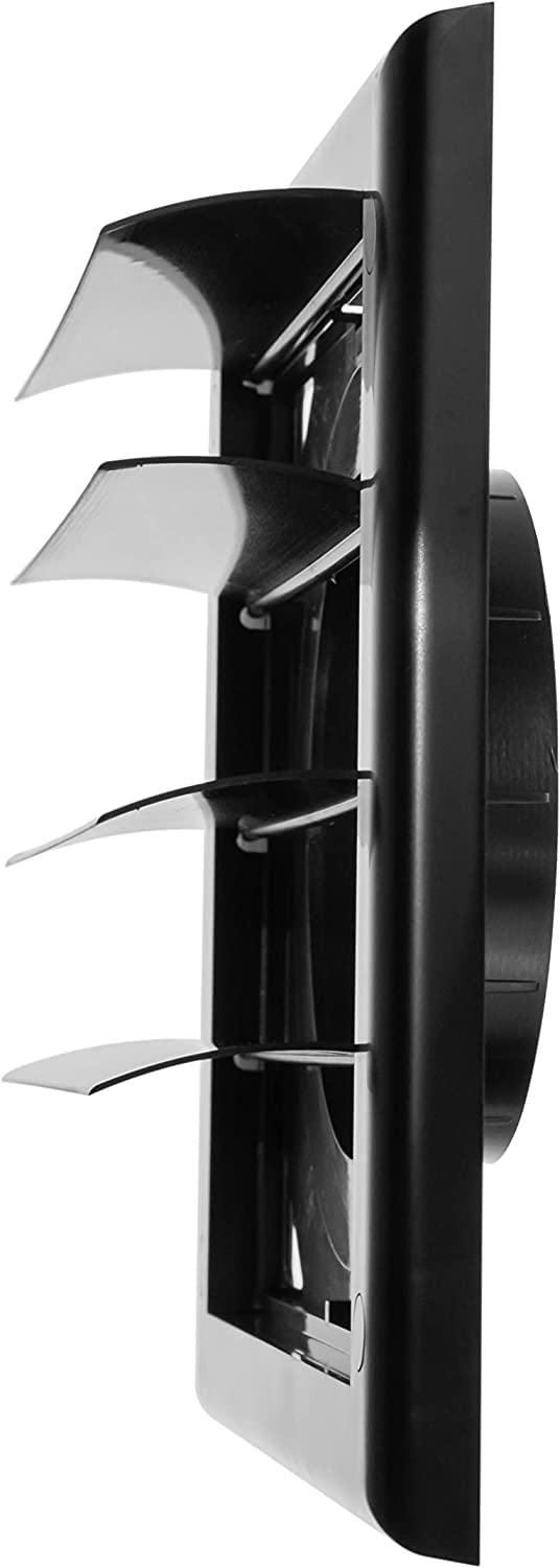 Vent Systems 4" Inch (7.5'' x 7.5") Pack of 4 Exhaust Vent Cover - Black - Dryer Vent Hood - Louvered Dryer Duct Vent Cover - Vent Hood Cap - One-Directional Plastic Air Exhaust Grille by Vent Systems - Image 8