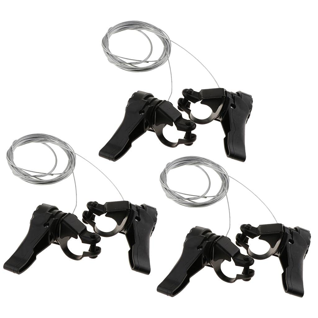 rockible 3X Premium Mountain Bike Gear Shifters - High Performance 3X 5/6/7 Speeds
