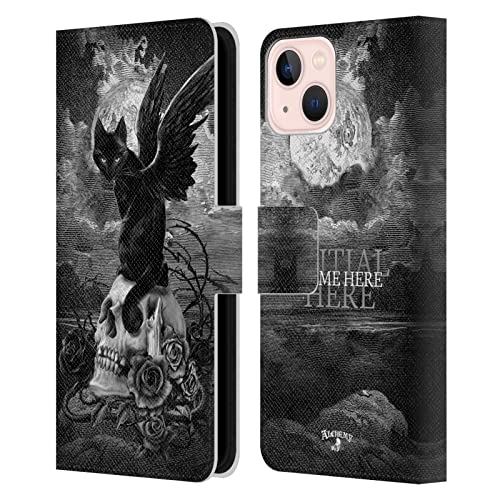 Coque en cuir portefeuille iPhone 13 Alchemy Gothic personnalisable