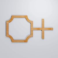 Vista 54 de 19 7/8"W X 11 3/8"H pequeños Bradley decorativos calado madera paneles de pared, aliso