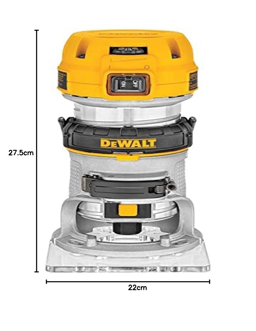 DEWALT Elettrofresatrice Compatta a Base Fissa, 8 mm, 900 W