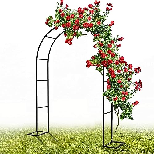 Arche de jardin en métal blanc résistant aux intempéries pour décoration de cour - 2