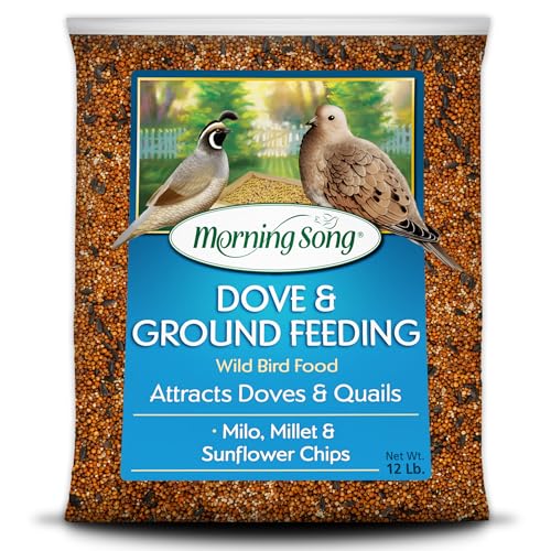 Morning Song Dove & Ground Feeding Wild Bird Seed -12 lb. Dove, Quail & Pigeon Wild Bird Food for Outside Feeders
