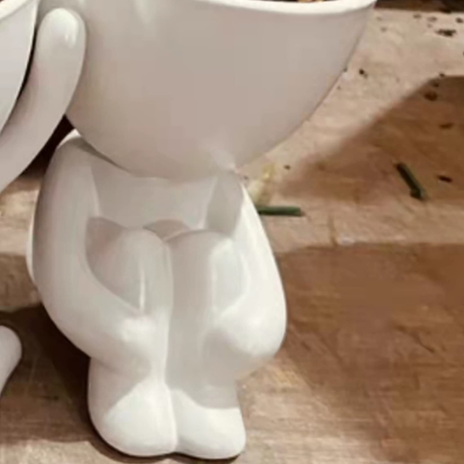 Scizorito Succulent Plant Potted, Modern Marble Style Ceramic Flowerpot, Creative Miniature Flowerpot, Used for Gift, Home Gardening and Desk Decoration