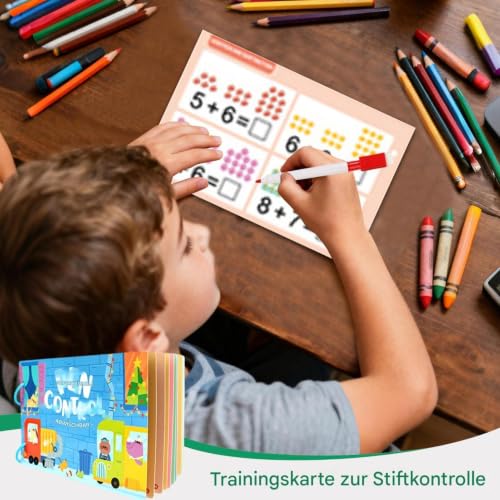 Libro de tarjetas de entrenamiento de trazos y control de lápiz para niños pequeños 2