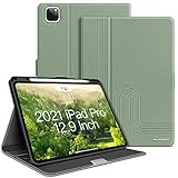 iPad Pro 12.9 2021 case 5th/4th/3rd Generation 2020 2018 Protective Cover with Pencil Holder, Auto...