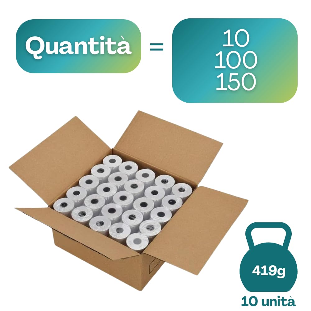 50 Rotoli Carta Termica 57x20 Per POS - Made In Italy | Qualità Professionale - Foto 4