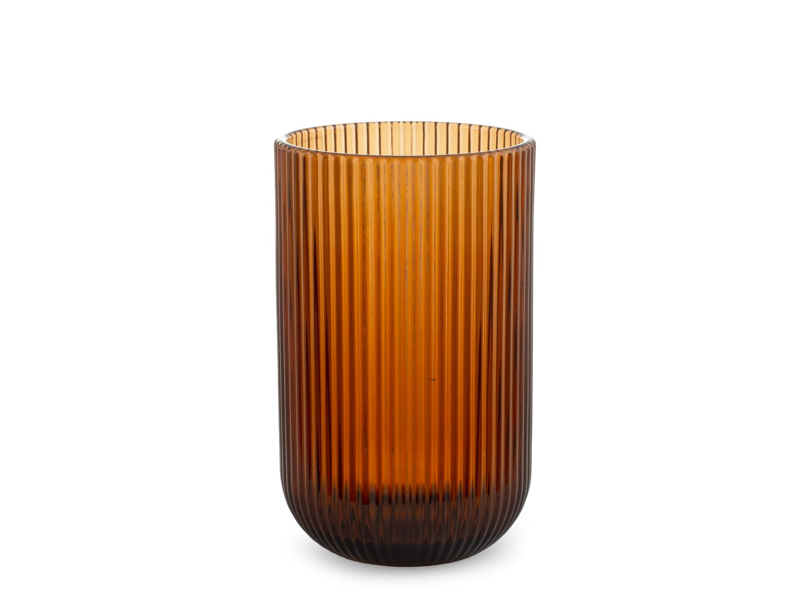 H&H Set of 6 Peony Amber Glasses Cl45