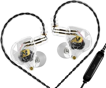 CCA ND NX2 in Ear Monitorm, HiFi IEM Earphones, Deep Bass Sound in Ear Headphones, Clear Sound Gaming Earbuds with Detachable Cable