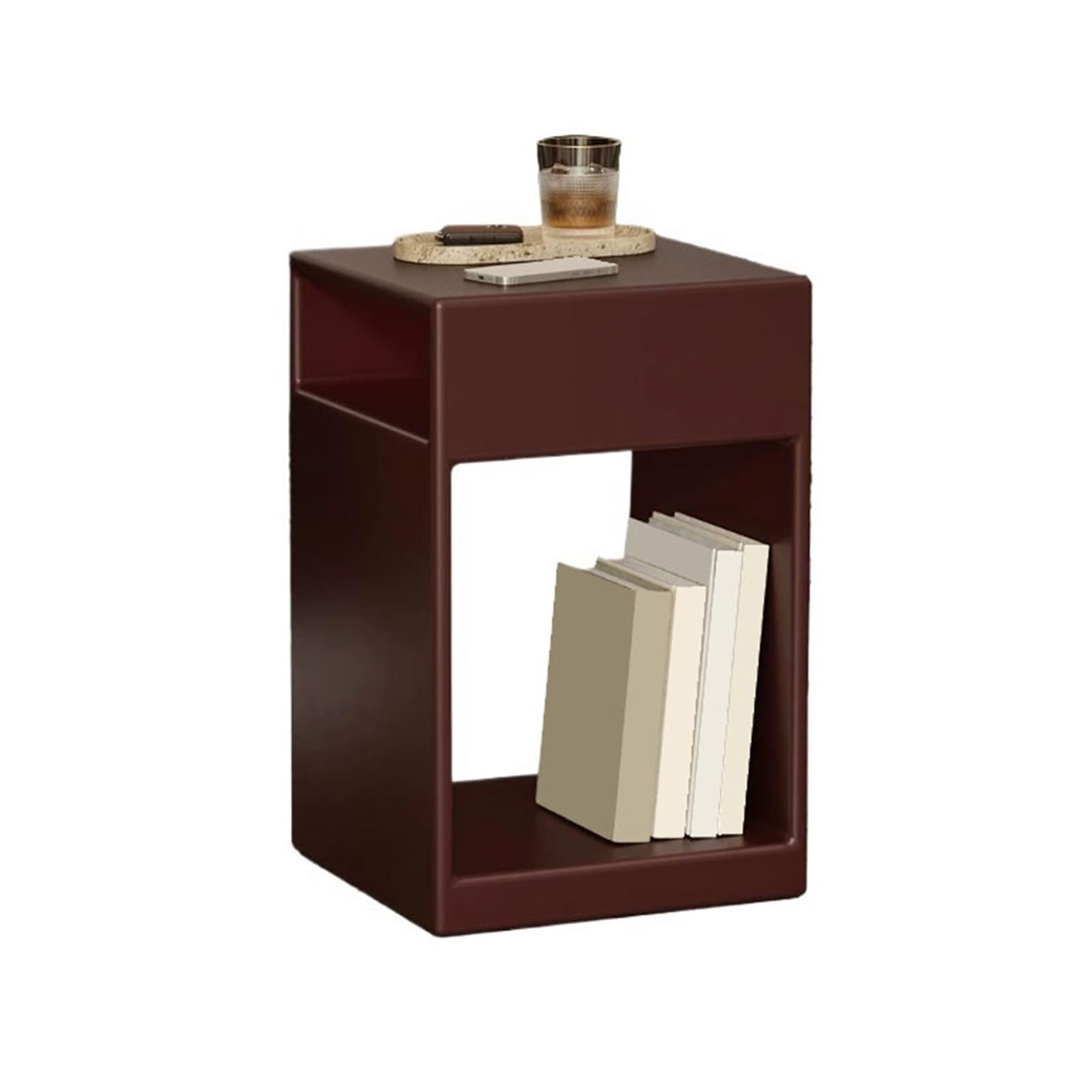 XUJUAN-0227 Bookshelf Free-standing Minimalist Wooden Bookshelf Modern Unique Bedside Table Storage Cabinet