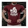 GYMTIER Sons of Odin - Training for Ragnarok Vikings - Men's Gym T-Shirt Bodybuilding Training Workout Lifting Top Clothing, Maroon, 4XL #1