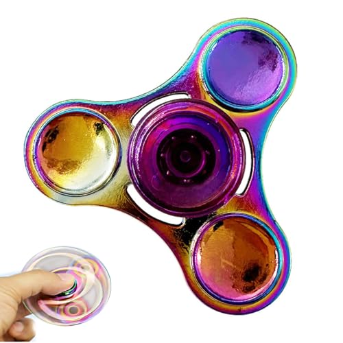 GNALIA Hand Spinners 1 Pièce Roulement Acier Inoxydable Anti-Stress Haute Vitesse Dégradé Coloré 7.1 Cm Longueur 7.1 Cm Largeur 0.7 Cm Hauteur
