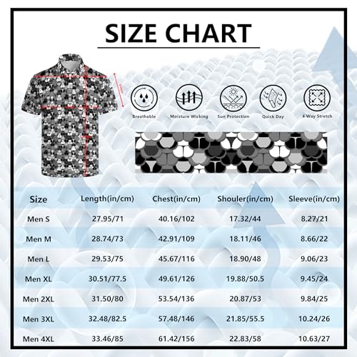 Image of Men's Funny Golf Shirts Hawaiian Polo Shirts 80S Flashes Polo Shirts Funny Hawaiian Beach Summer Golf Polo Shirts