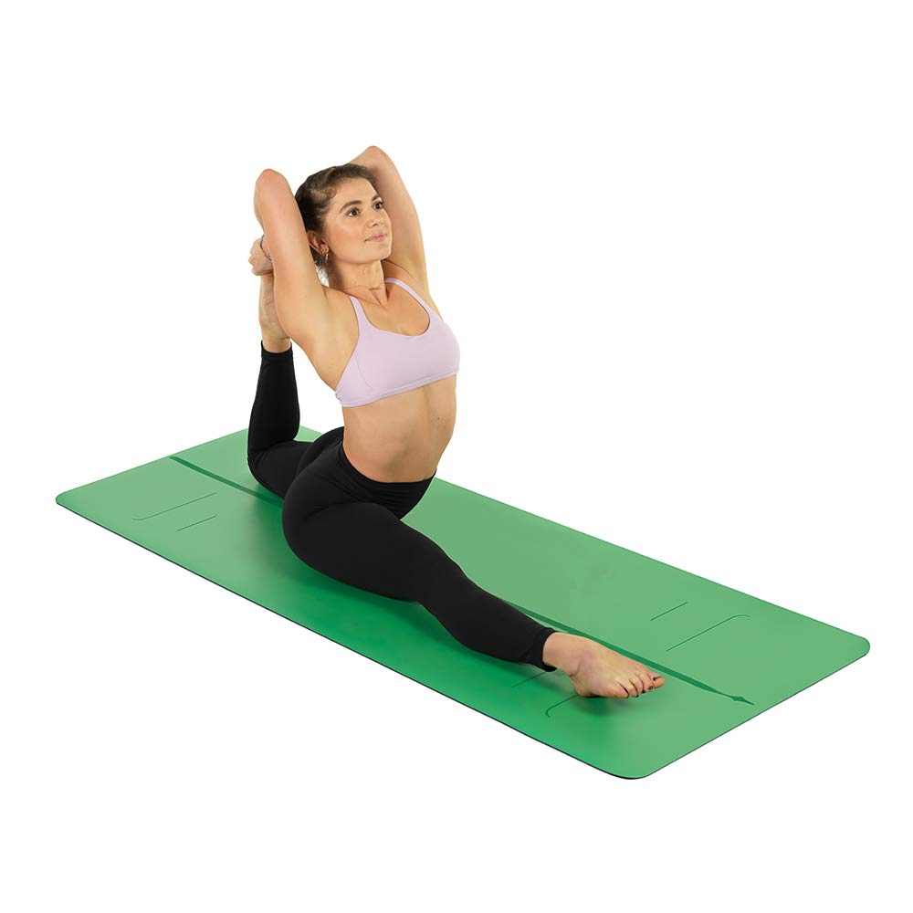 Liforme Tappetino da Yoga Evolve - Miglior Tappeto Yoga Eco-Sostenibile, AntiScivolo con Esclusivo Sistema di Indicatori di Allineamento - Tappetini Yoga Biodegradabile in Gomma Naturale