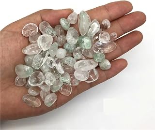 MOBSAN Piedras de Grava de Cristal de jardín de Cuarzo Verde Natural de 50g adecuadas for organizar Rellenos de jarrones Jardines de Acuario y Fuentes Grava (Color : 9-15mm)