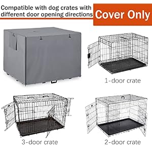 48Inch Wire Dog Crate Cover,Durable Windproof Privacy Polyester Pet Kennel Covers,Breathable Blackout Cover for 1/2/3 Door Dog Cage. (48" L x 30" W x 33" H,Grey) 48Inch Wire Dog Crate Cover,Durable Windproof Privacy Polyester Pet Kennel Covers,Breathable Blackout Cover for 1/2/3 Door Dog Cage. (48″ L x 30″ W x 33″ H,Grey)