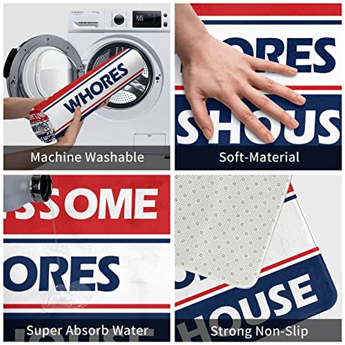 PLOWS Tapetes de porta divertidos ao ar livre There's Some Whores in This House Tapetes de outono p