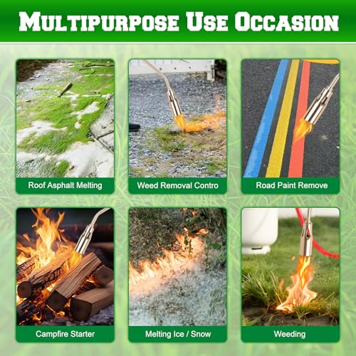 2025 New Propane Torch Weed Burner Kit, High Output Propane Torch, with Push Button Igniter for Weeds, Garden (Torch With 1.2m Tube) by Generic - Used condition - Image 2