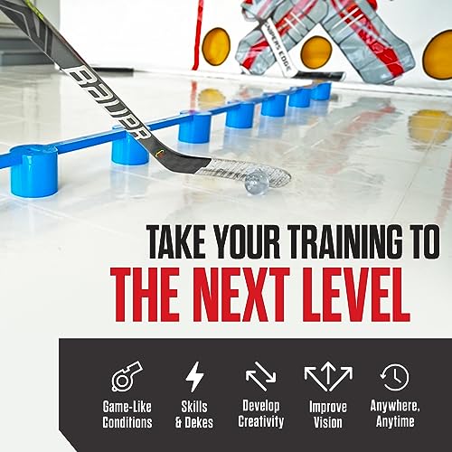 Snipers Edge Hockey Ice Ball - Dangle Stickhandling Training Ball. Great for On & Off Ice Practice - Bring Anywhere!