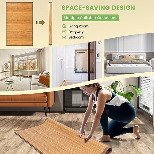 Tapete de Bambú Giantex 5’ x 8’ con Antideslizante miniatura 7