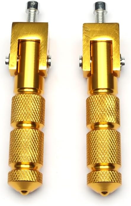 Universal M8 CNC Motorcycle Foot Pegs 90 Degree Aluminum Foldable Pegs for Motorbike Scooter Mini Bike Dirt Bike Go Kart Honda Yamaha Suzuki Aprilia
