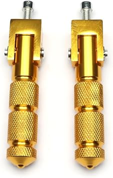 Universal M8 CNC Motorcycle Foot Pegs 90 Degree Aluminum Foldable Pegs for Motorbike Scooter Mini Bike Dirt Bike Go Kart Honda Yamaha Suzuki Aprilia