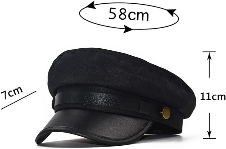 Black Chauffeur Beret Taxi Driver Role Playing Vintage Newsboy Festival Costume Hat - Image 2
