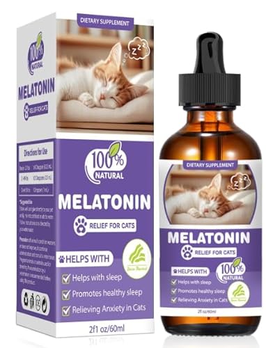 FHZRLP Cat Melatonin, Melatonin for Cats, Cat Tranquilizer to Anxiety