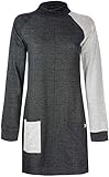 Hoher Kragen Nikita Damen Crowberry Kleid, schwarz grau meliert, XS EU