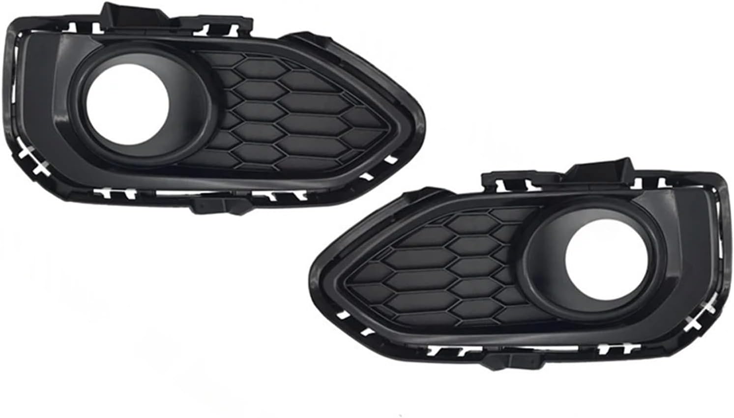 Front Bumper Fog Light Trim Grille Bezel Frame Cover Shell For Honda Fit 2018 2019 Foglamp Cap Hood Lid Lampshape With Lamp Hole(Inner side 1 Pair)