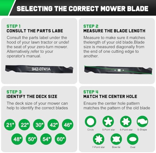 Grasscool 942-0741A 21 inch Deck Troy Bilt Mower Mulching Blade Replacement