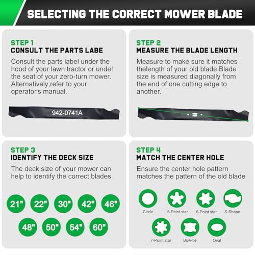 Grasscool 21 inch Mower Blade Replace Troy Bilt 942-0741A for TB110 TB240 TB230 TB130 TB200 TB160 TB210 TB280ES TB320 TB115 TB220 21" Walk Behind Push 742-0741A Mulching by Grasscool - Image 2