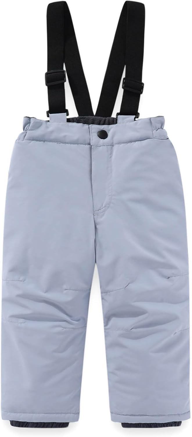 Kids Ski Snow Pants Thick Winter Warm Skiing Snowboard Pants Boys Girls Outdoor Windproof Insulated Strap Bib Overall