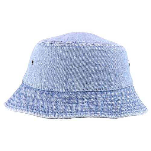 Trendy Apparel Shop Kid Size Outdoor 100% Cotton Stonewashed Bucket Hat - 52cm2