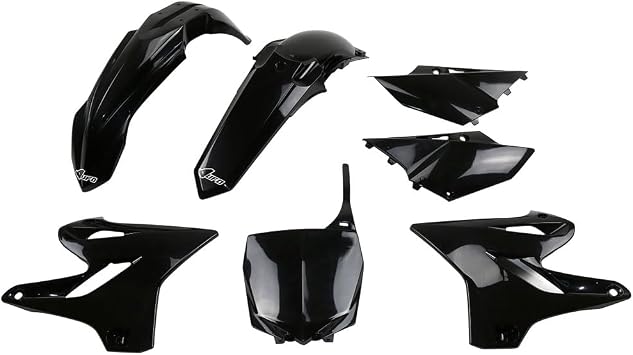 UFO PLAST Complete Plastic Kit Dirt Bike MX Replacement Panels - Compatible with Yamaha YZ125/YZ250 2015-2021/YZ125X 2020-2022/YZ250X 2016-2022 Black YAKIT319@001