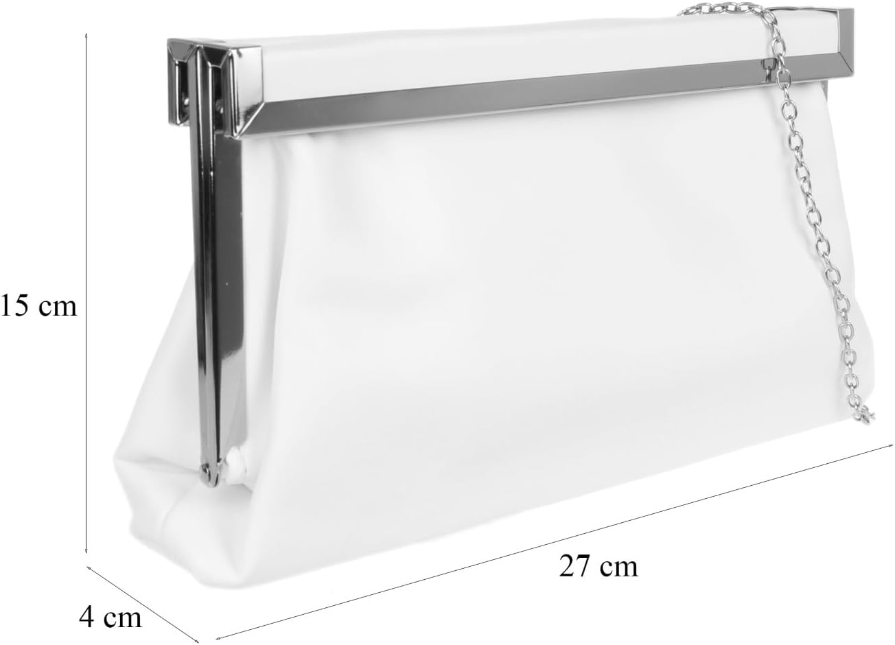 Girly HandBags Womens Fold Over Metallic Frame Evening Clutch Bag