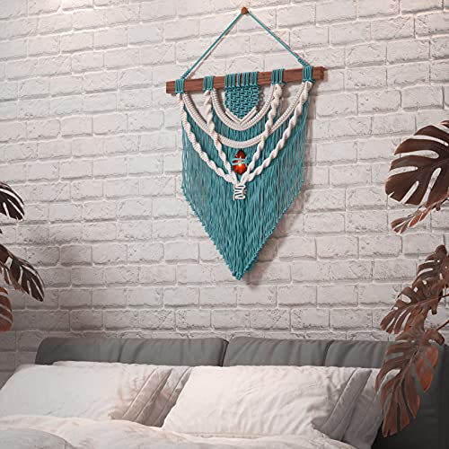 Image of Macrame Cotton Cord 5mm x 109 Yards, ZUEXT 100% Natural Handmade Colorful 4 Strands Twisted Braided Cotton Rope for Wall Hanging Plant Hangers Gift Wrapping Tapestry DIY Crafts(5mmx100m, Light Blue)