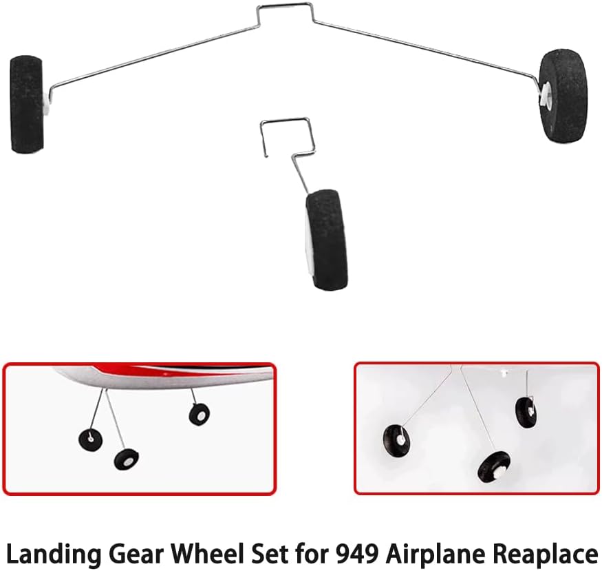 1 Set RC Airplane Landing Gear Replacement Landing Gear Wheel Set for RC Airplane Plane Helicopter DIY Model Aircraft Replace Part