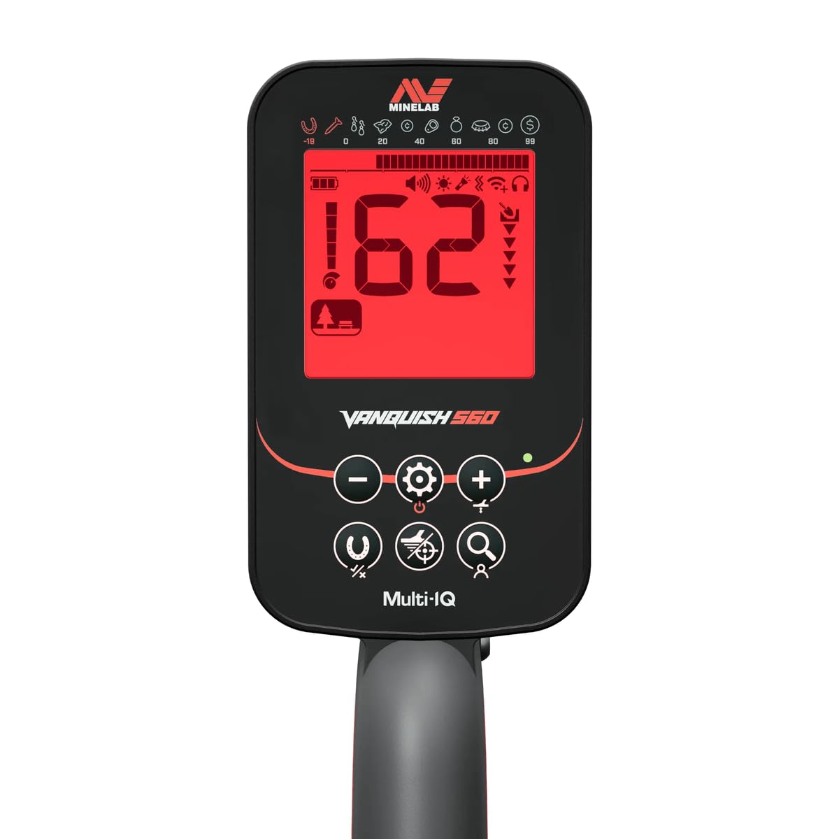 Minelab Vanquish 560 PRO‑Pack Metalldetektor Multi‑IQ IP68 wasserdicht mit Zusatzspule und ML60 Bluetooth Audio Komplettset