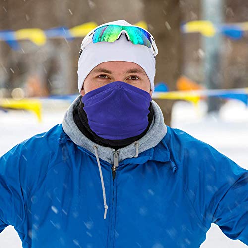 Image of Fleece Neck Warmer Windproof Winter Neck Gaiter for Men Women