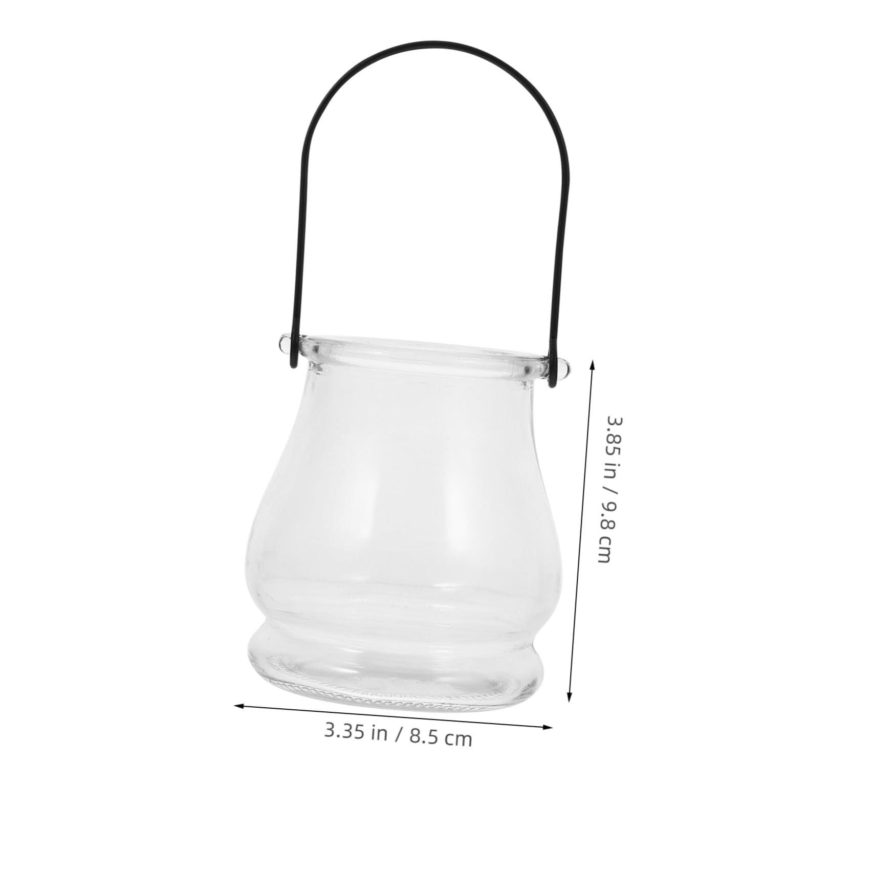 Portacandele in Vetro con Manico, 6 Pezzi per Candele Tealight