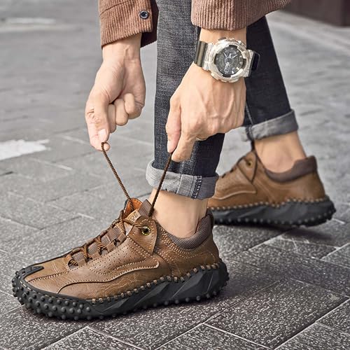 Men's Hiking Climbing Shoes Retro Thick Bottom Casual Walking Non-Slip Waterproof Outdoor Cross-Country Adventure Backpacking Travel Shoes3