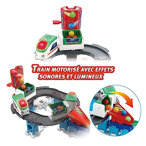 VTech Marble Rush Circuit à Billes Électronique Super Sky Tower Set XL300E Jeu de Construction 143 Pièces 10 Billes Cadeau Enfant Dès Contenu en Français - vue 4