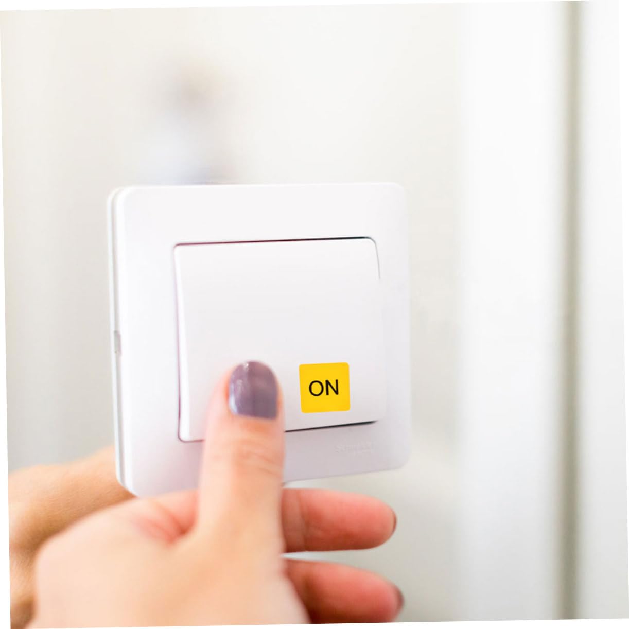 COSMEVIVI 12 Piece Stickers Adhesive Labels Light Decor on DIY Decals Caution Stickers Quick Install Removable PVC Flat Surface Friendly