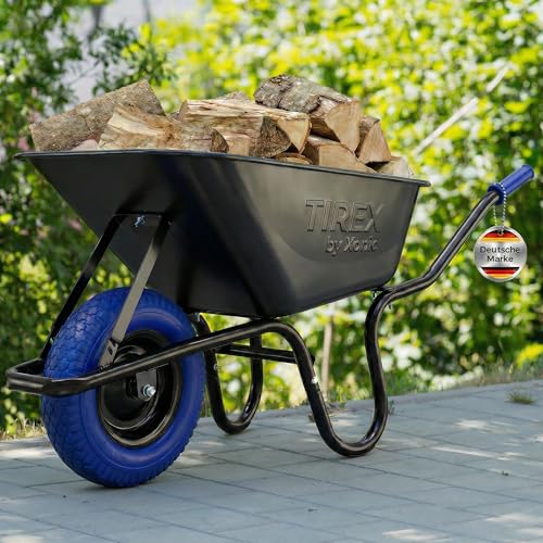 TIREX by xonic® Schubkarre mit Stahlfelge – Verzinkte Wanne bis