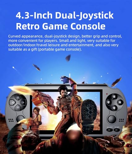 Console portable avec double joystick TAQY et écran de 4,3 pouces - 2