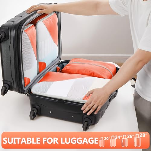 Image of 8 Set Packing Cubes for Travel, Gifts for Women Mom,Anti-Tearing Suitcase Organizer,OlarHike Vacation Essentials & Accessories for Cruise Ship